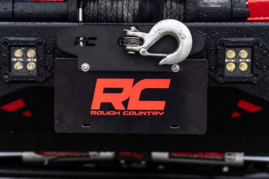 Rough Country quick release hawse fairlead license plate mount