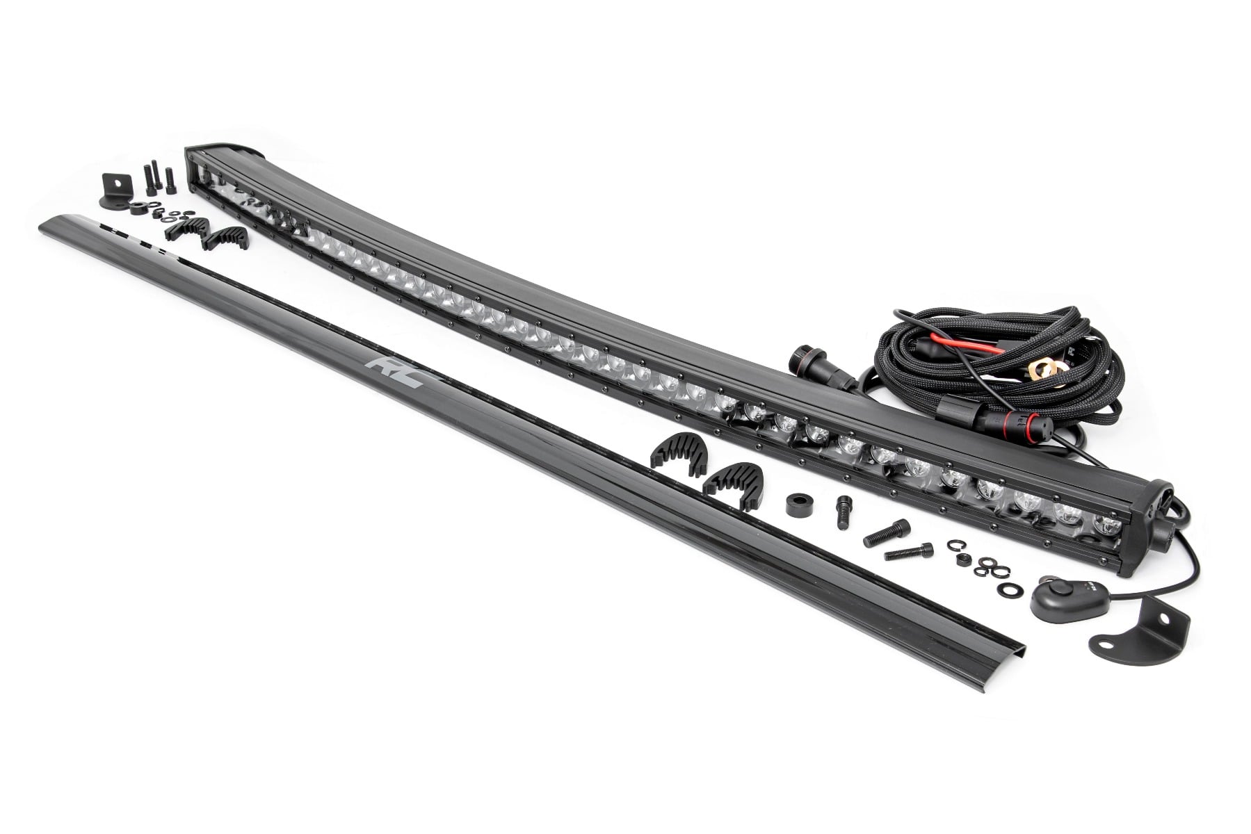 Rough Country 40 Inch Black Series Curved Single Row LED Light Bar - main view