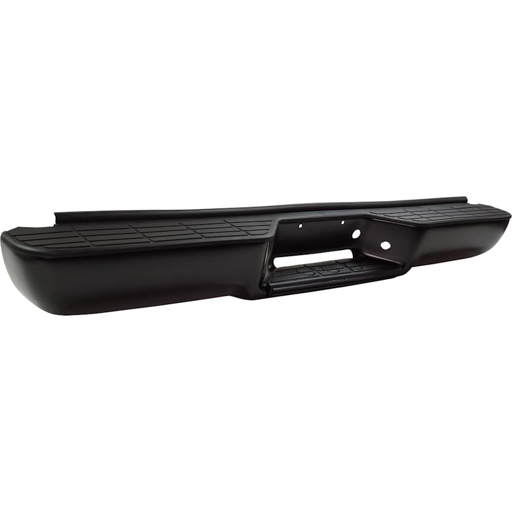 Chevy GMC C/K 1988-1998 fleetside black rear step bumper face bar alt - view 2
