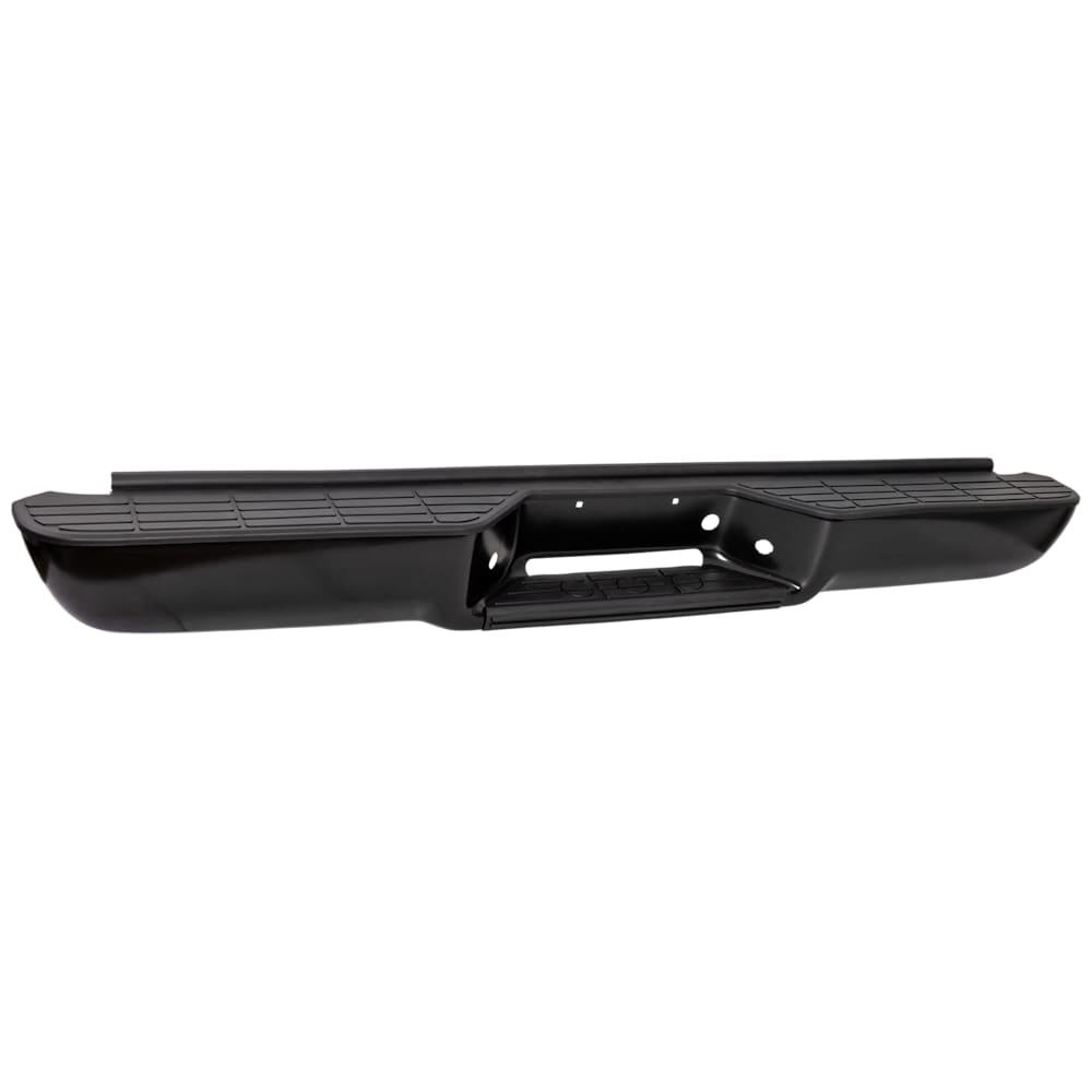 1988-2000 Chevy/GMC C/K Series Step Bumper - Face Bar & Pad, Powdercoated Black, Fleetside